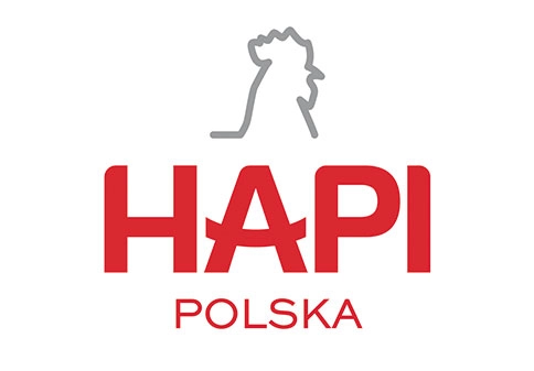 HAPI Polska logo with rooster silhouette