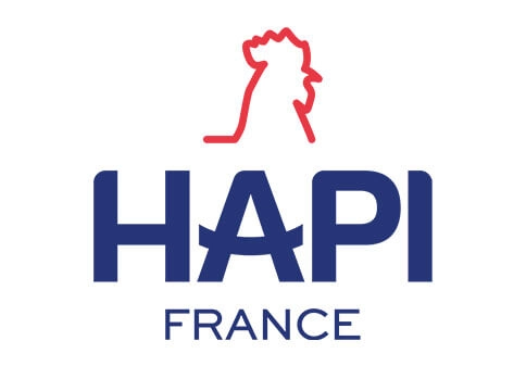 HAPI France logo with stylized rooster outline