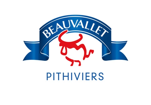 Beauvallet Pithiviers logo with blue ribbon and red bull graphic